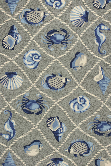 Grey Seaside UV Treated Outdoor Rug